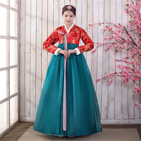 2020 New Women Korean Traditional Hanbok Female Anicent Retro Court