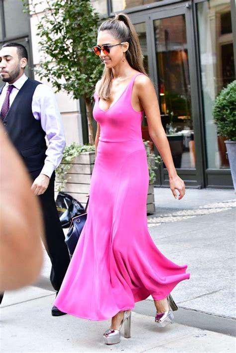 Jessica Alba In Pink Dress 13 Gotceleb