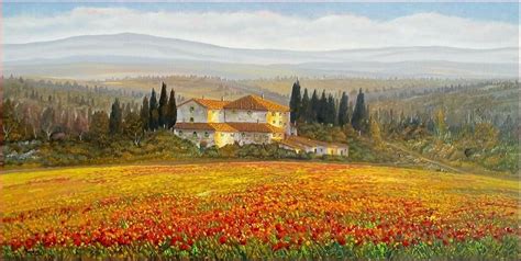 Italian Panorama Tuscany By Marco Orsini Abstract Landscape