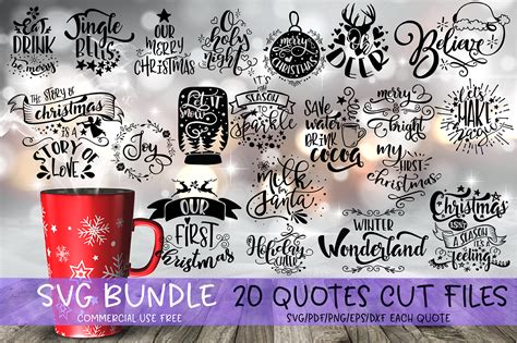 christmas quotes bundle graphic by svg story · creative fabrica