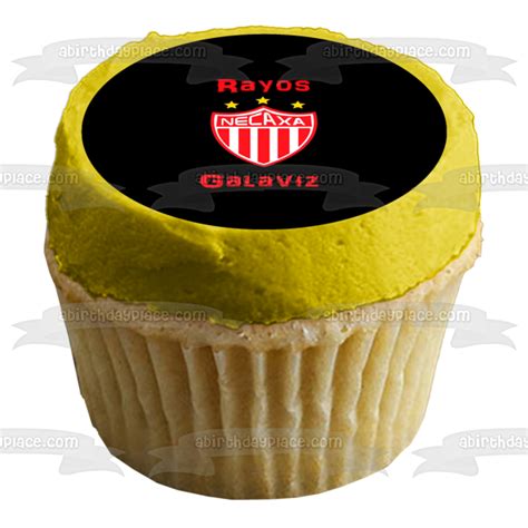 Club Necaxa Logo Soccer Football And Rayos Galaviz Edible Cake Topper