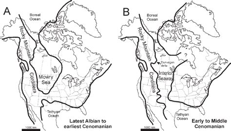 Paleogeographic Maps Of North America During The Mid Cretaceous A