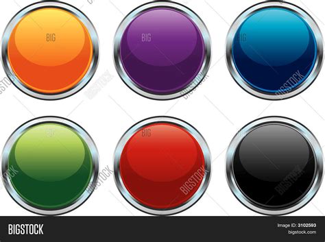 Chrome Buttons Vector And Photo Free Trial Bigstock