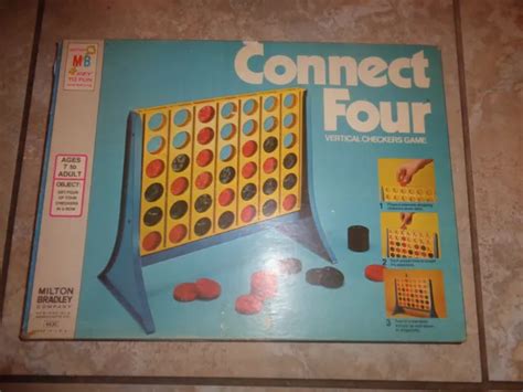Vintage Original Connect Four Vertical Checkers Game Milton Bradley