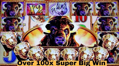 Super Big Win Buffalo Gold Slot Machine Max Bet Bonus Tripple