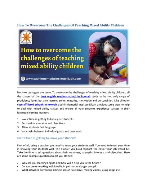 How To Overcome The Challenges Of Teaching Mixed Ability Children