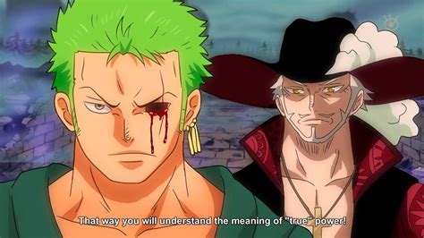 Zoro Explains Why Mihawk Cut His Eye One Piece Youtube