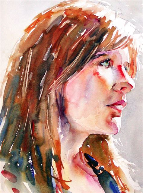 Love The Loose Approach To This Watercolor Portrait Watercolor Art Face Watercolor Portrait