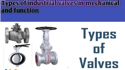 Types Of Industrial Valves And Function In Valve And Parts Of Valve In