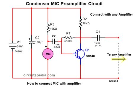Mic & usb circuit diagram. How to connect Condenser microphone with any amplifier - Electronic Projects Design/Ideas ...