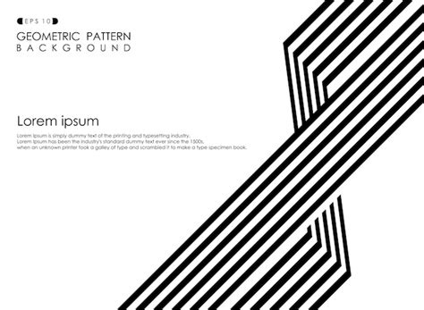 Premium Vector Abstract Of Black And White Op Art Business Stripe