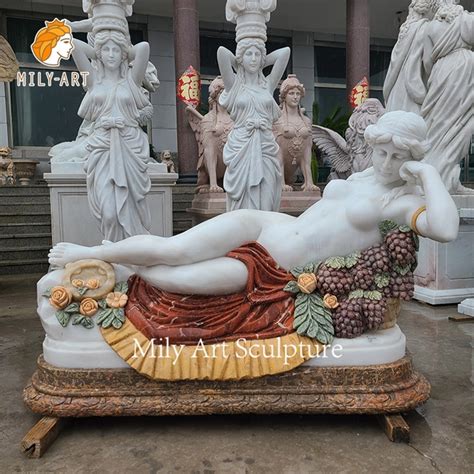 Carving Stitching Girl Marble Stone Nude Statue Naked Sexy Woman Body