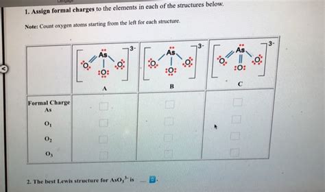 Electrostatic energy is negative because q1 and q2 are opposite in charge (if q1 and q2 are not opposite in charge, then they would repel each other, and the greater the magnitude of electrostatic potential, the stronger the ionic bond. Solved: 1. Assign Formal Charges To The Elements In Each O ...