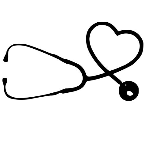 Heart Stethoscope Original Graphic Png Svg And Jpeg Digital Download
