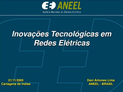 PPT Inovações Tecnológicas em Redes Elétricas PowerPoint Presentation ID