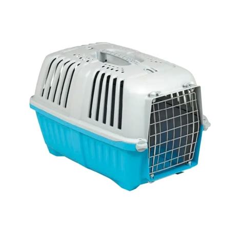 Transportadora Para Mascotas Pratiko Metal 2 Azul Cancat Pet