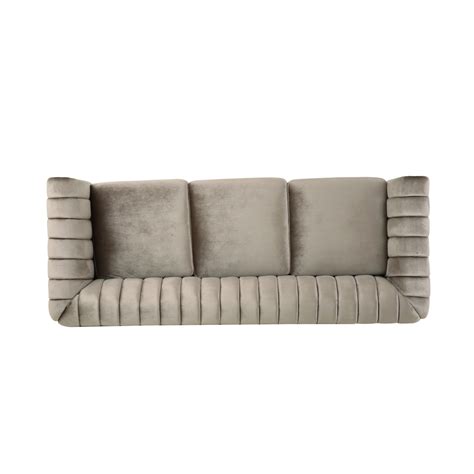Olga Modern Glam Velvet 3 Seater Sofa Umber And Dark Brown Ebay