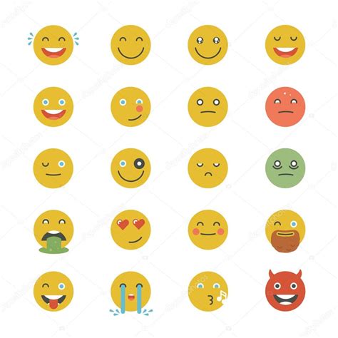 Emoticons Collection Set — Stock Vector © Pashabo 104473096