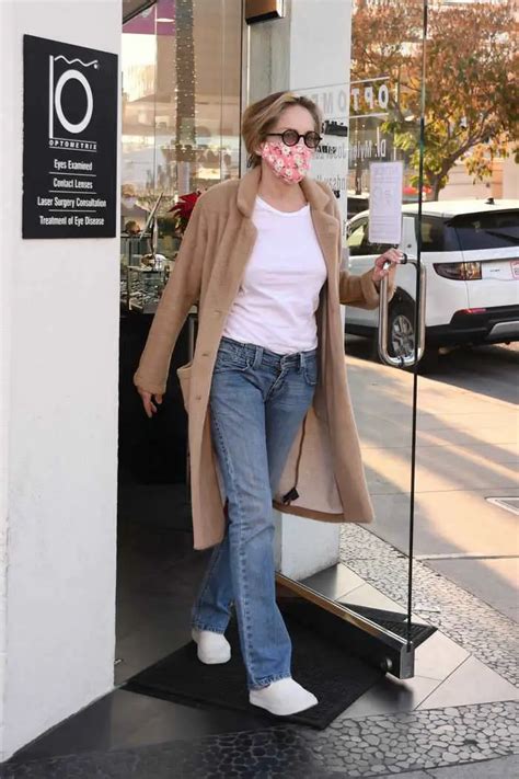 Sharon Stone Shopping New Sunglasses In Los Angeles