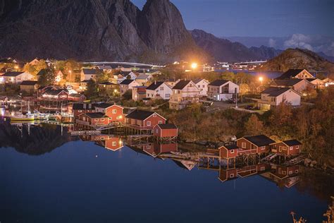 Reine Village Environment From An Aerial Point Of View Photograph By
