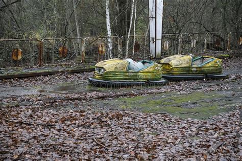 Abandoned Amusement Park In Ghost Town Prypiat In Chornobyl Exclusion