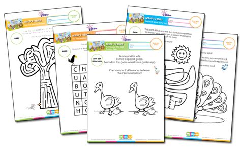 I Theatres Aesops Fables Printable Activity Sheets Little Day Out