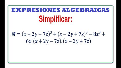 Simplificar Una ExpresiÓn Algebraica Youtube