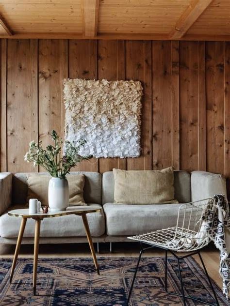 Browse living room decorating ideas and furniture layouts. Cool Ways To Update Interior Wall Paneling Wood | Wood walls living room, Wood paneling living ...
