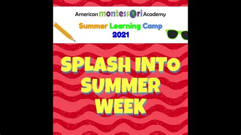Ama Summer Learning Week 3 Splash Into Summer Youtube