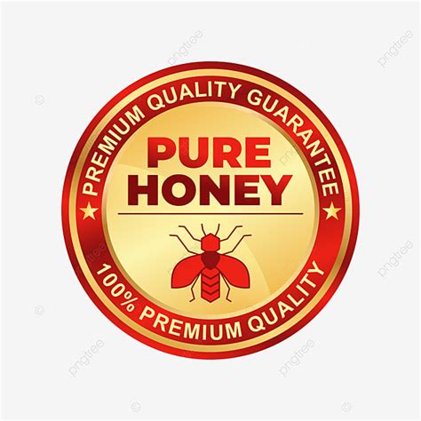 Pure Honey Vector Hd Images Pure Honey Gold Label Honey Jar Honey Honey Bee Png Image For