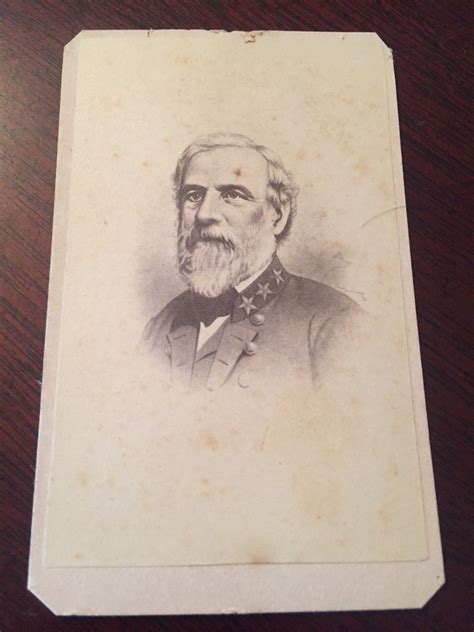 Old Photo Civil War Confederate General Robert E Lee Cabinet Card Cdv