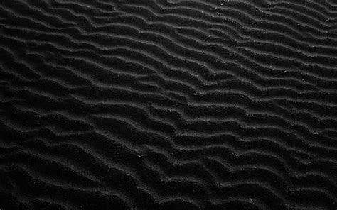 Download Wallpapers 4k Black Sand Texture Wavy Sand Texture Sand