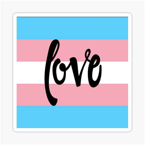 love transgender pride flag trans gender awareness sticker for sale by cnkna redbubble