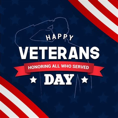 Premium Vector Happy Veterans Day Honoring All Who Served Greeting