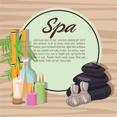 Premium Vector Bamboo Stones And Candles Icon Spa Center