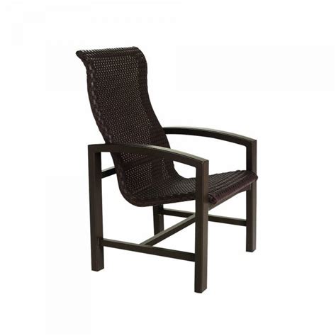 Tropitone Lakeside Woven High Back Dining Chair Leisure Living