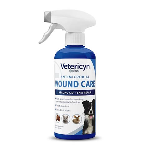 Vetericyn Plus Antimicrobial Pet Wound And Skin Care Spray 16 Fl Oz
