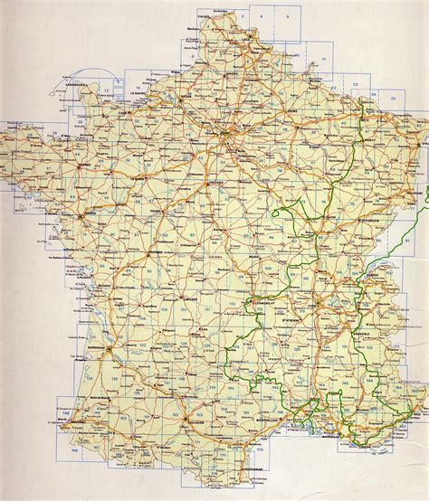 Michelin Kaart Frankrijk Kaart