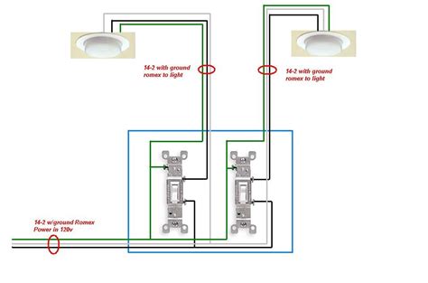 I Need To Find Wiring Diagram For 2 Lights Controlled By 2 Switches