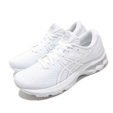 Asics Gel Kayano 27 White Silver Women Running Shoes Sneakers 1012a649