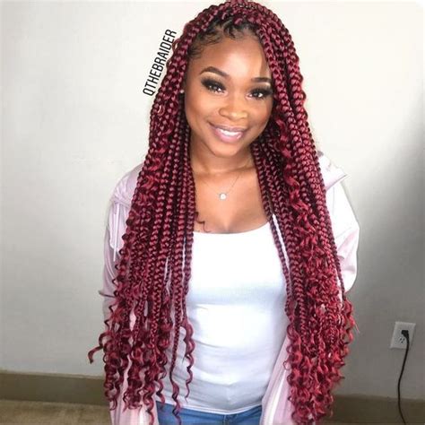 Medium box braids are a popular style. 40 Bohemian Box Braids Protective Hairstyles Ideas | Coils ...