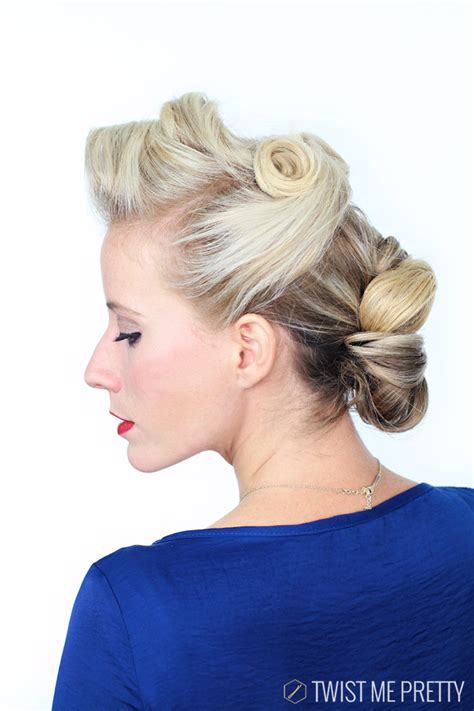 1940s Pin Up Girl Hairstyle Tutorial Twist Me Pretty