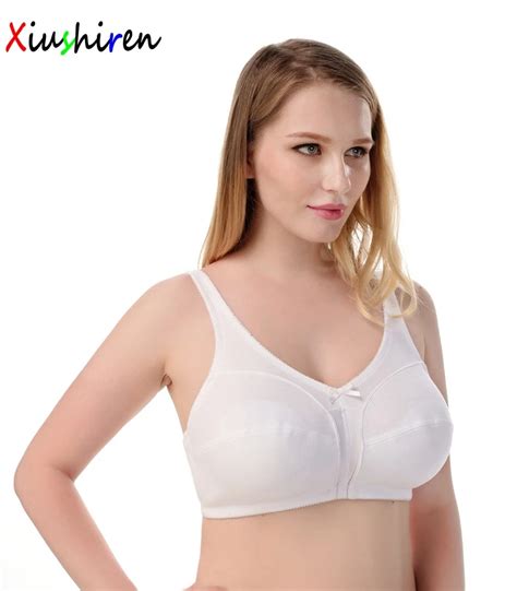 great plus size cotton bra women floral lace white triangle brassiere bra unpadded cute ladies