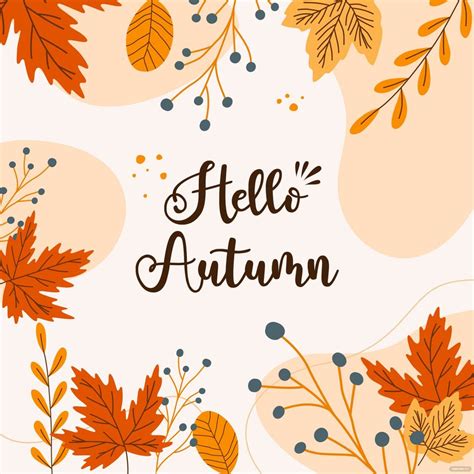 Hello Autumnfall Leaves Vector In Illustrator Svg  Eps Png