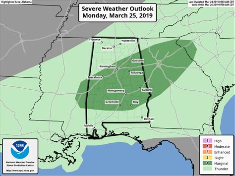 Marginal Risk For Severe Storms Possible On Monday In Central Alabama