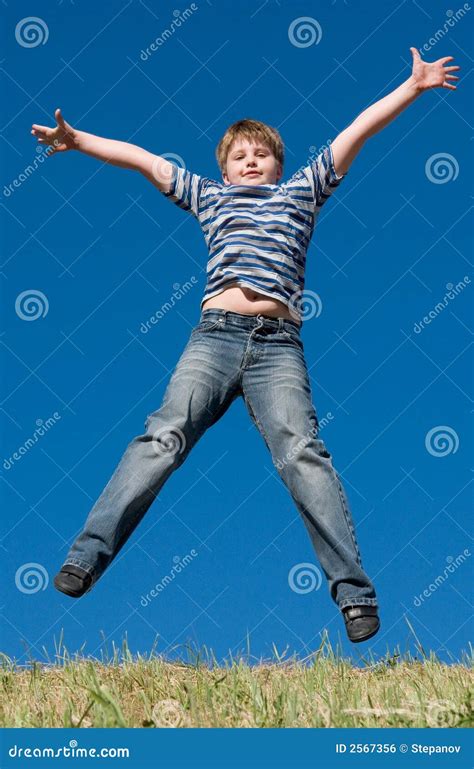 Little Boy Jumps Stock Photo Image Of Education Athlete 2567356