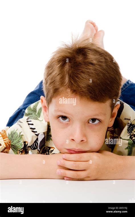 A Boy Lying Down Stock Photo Alamy