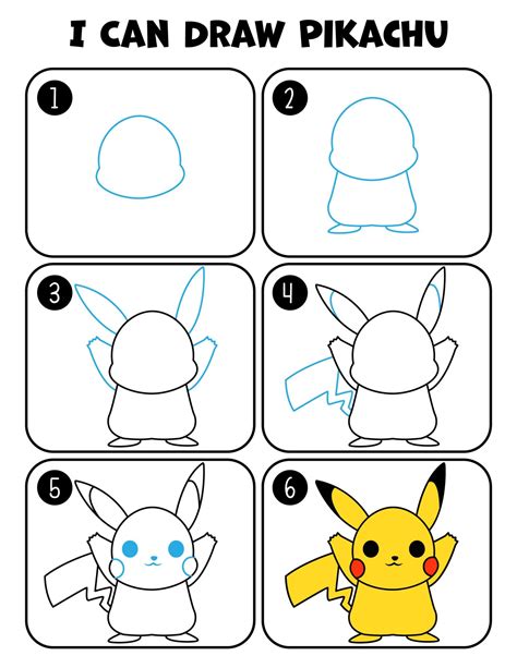 How To Draw Pikachu Easy Step By Step Guide In The Playroom