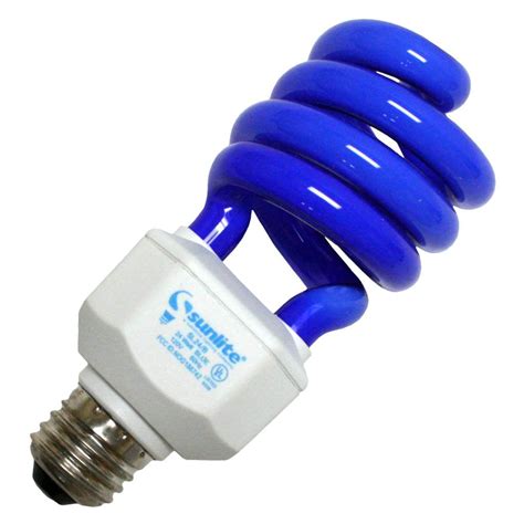 Sunlite 05511 Sl24b 24w Blue Swirl Colored Compact Fluorescent Light