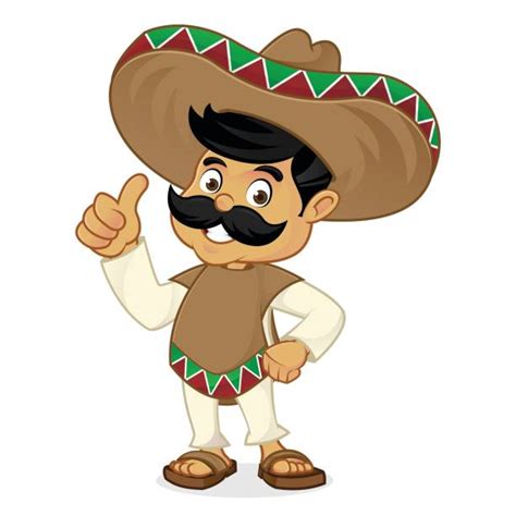 Mexican Man With Sombrero Clip Art Illustrations Royalty Free Vector